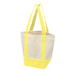 Mini Starboard Recycled Cotton Canvas Tote Bag, 10 oz - Yellow - Angle