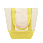 Mini Starboard Recycled Cotton Canvas Tote Bag, 10 oz - Yellow - Back