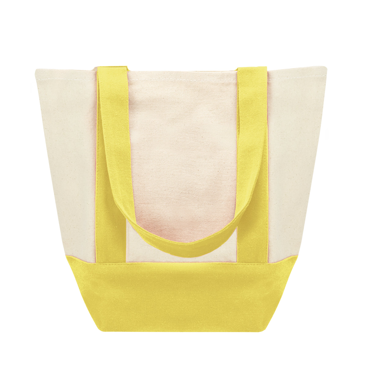 Mini Starboard Recycled Cotton Canvas Tote Bag, 10 oz - Yellow - Back