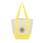 Mini Starboard Recycled Cotton Canvas Tote Bag, 10 oz - Yellow - Silk Screen