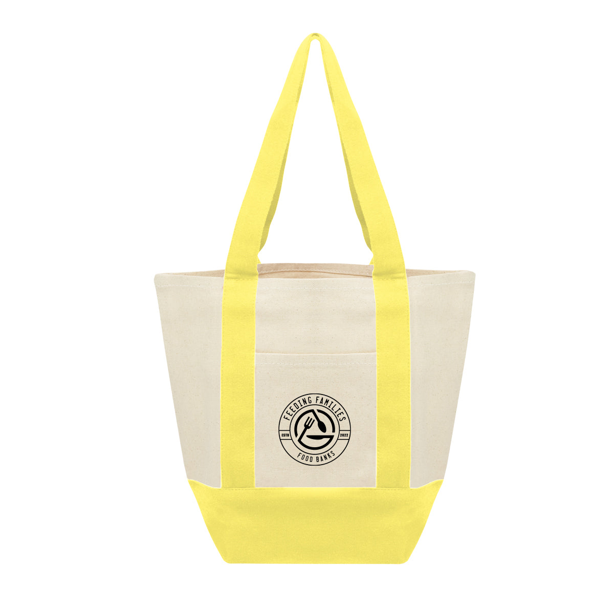 Mini Starboard Recycled Cotton Canvas Tote Bag, 10 oz - Yellow - Silk Screen
