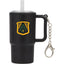 Mini Straw Tumbler Keychain, 4 oz - Black - Front