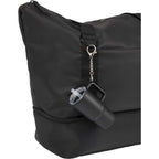 Mini Straw Tumbler Keychain, 4 oz - Black - Propped