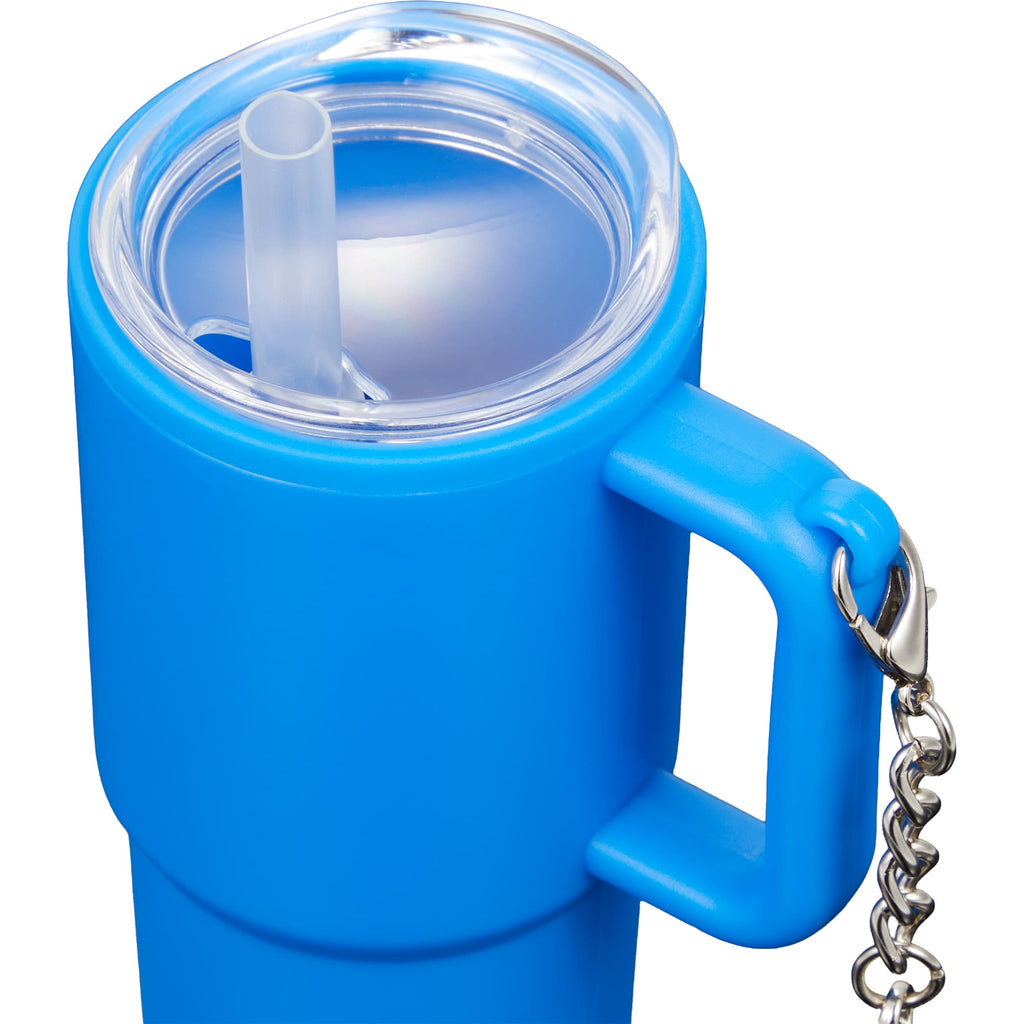 Mini Straw Tumbler Keychain, 4 oz - Blue - Detail