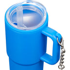 Mini Straw Tumbler Keychain, 4 oz - Blue - Detail
