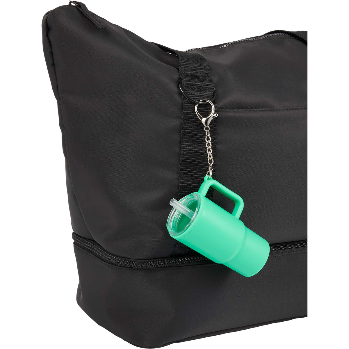 Mini Straw Tumbler Keychain, 4 oz - Green - Propped