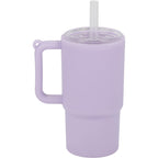 Mini Straw Tumbler Keychain, 4 oz - Purple - Back