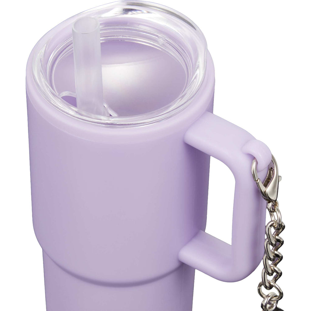 Mini Straw Tumbler Keychain, 4 oz - Purple - Detail