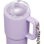 Mini Straw Tumbler Keychain, 4 oz - Purple - Detail