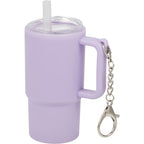 Mini Straw Tumbler Keychain, 4 oz - Purple - Left Angle