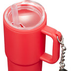 Mini Straw Tumbler Keychain, 4 oz - Red - Detail
