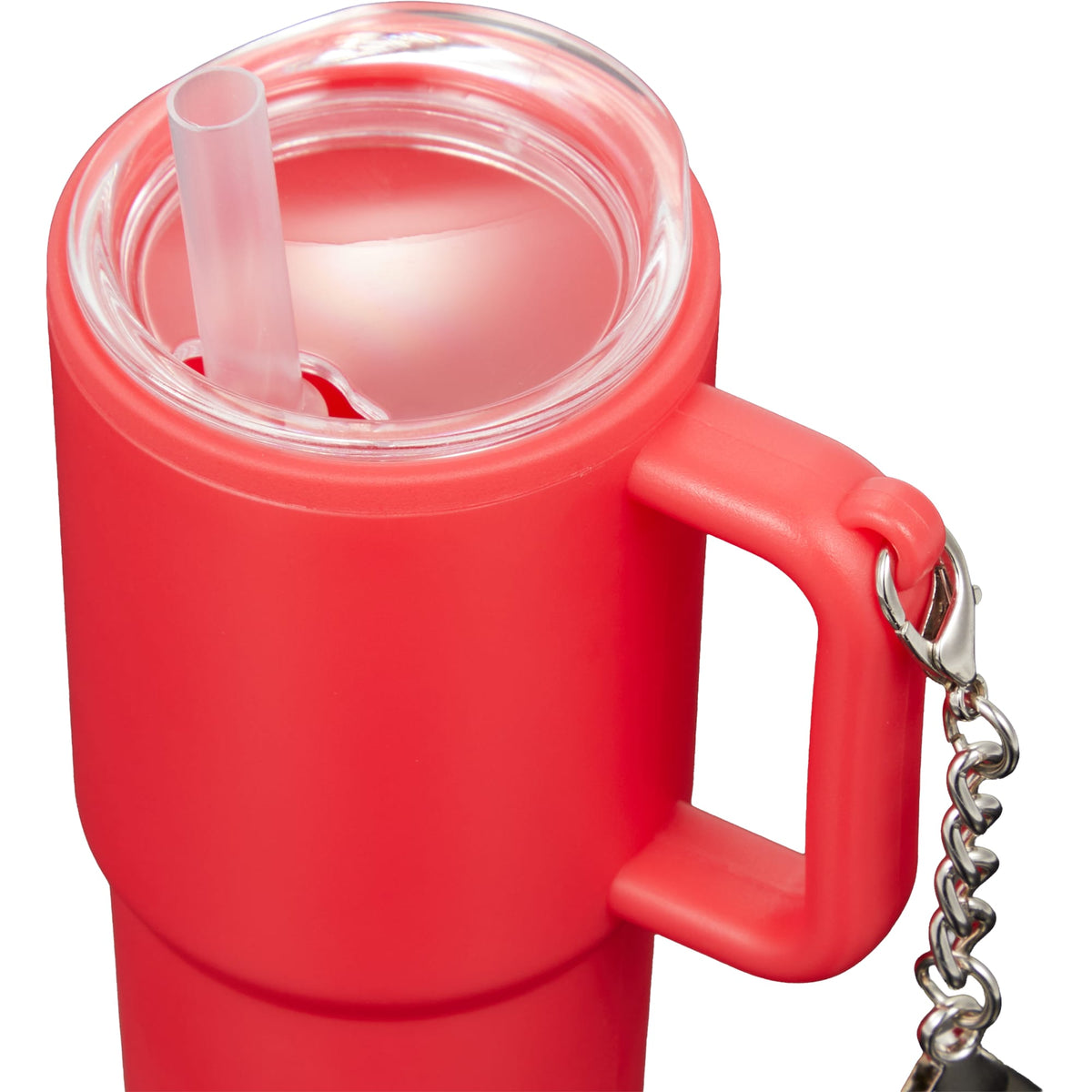 Mini Straw Tumbler Keychain, 4 oz - Red - Detail