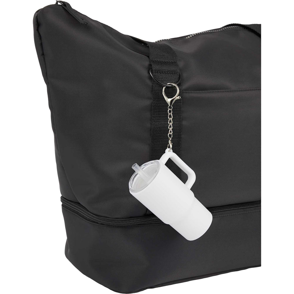 Mini Straw Tumbler Keychain, 4 oz - White - Propped