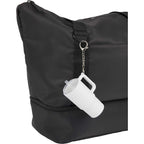 Mini Straw Tumbler Keychain, 4 oz - White - Propped