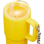 Mini Straw Tumbler Keychain, 4 oz - Yellow - Detail