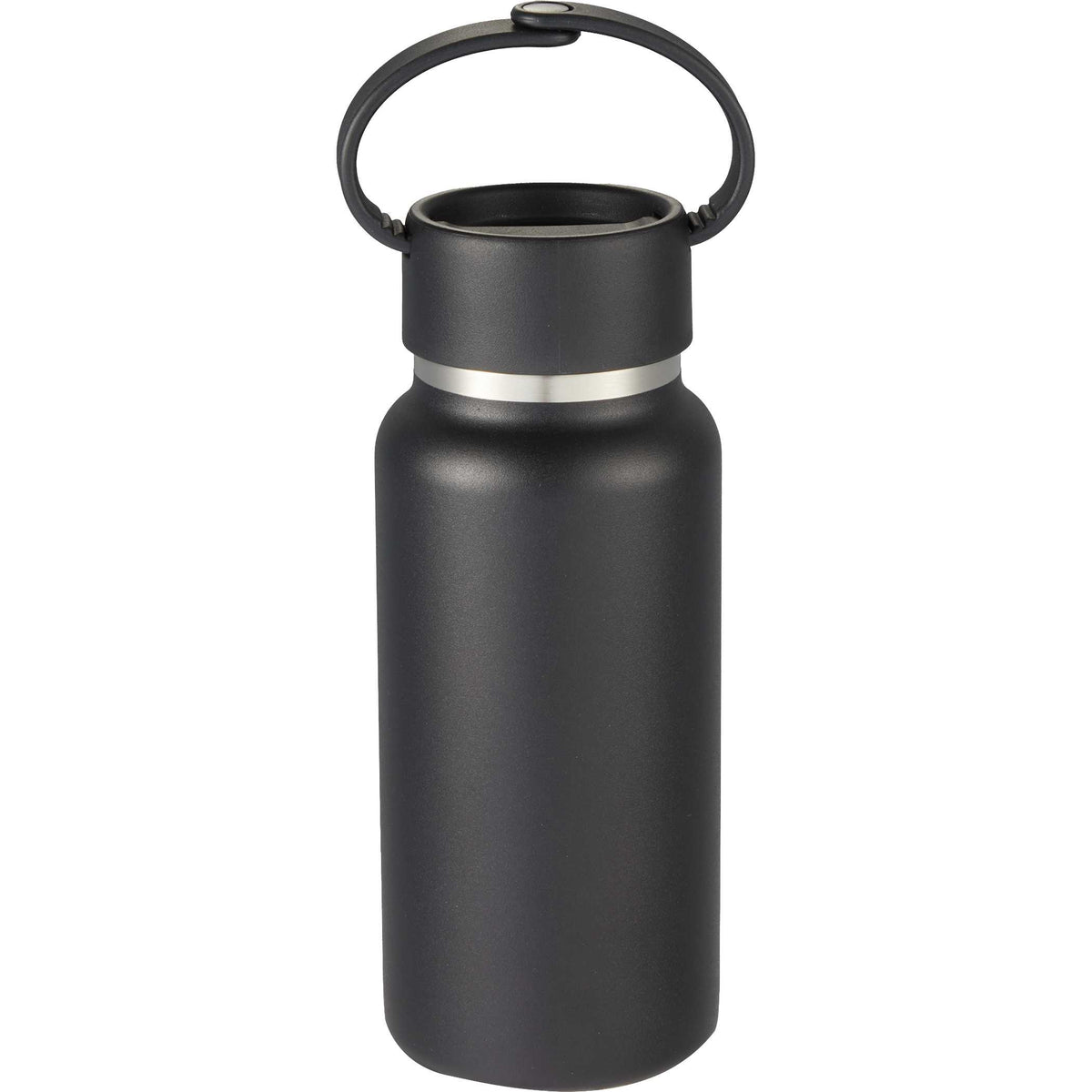 Mini Thor Insulated Bottle with Clip Handle, 8 oz - Black - Back