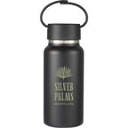 Mini Thor Insulated Bottle with Clip Handle, 8 oz - Black - Front