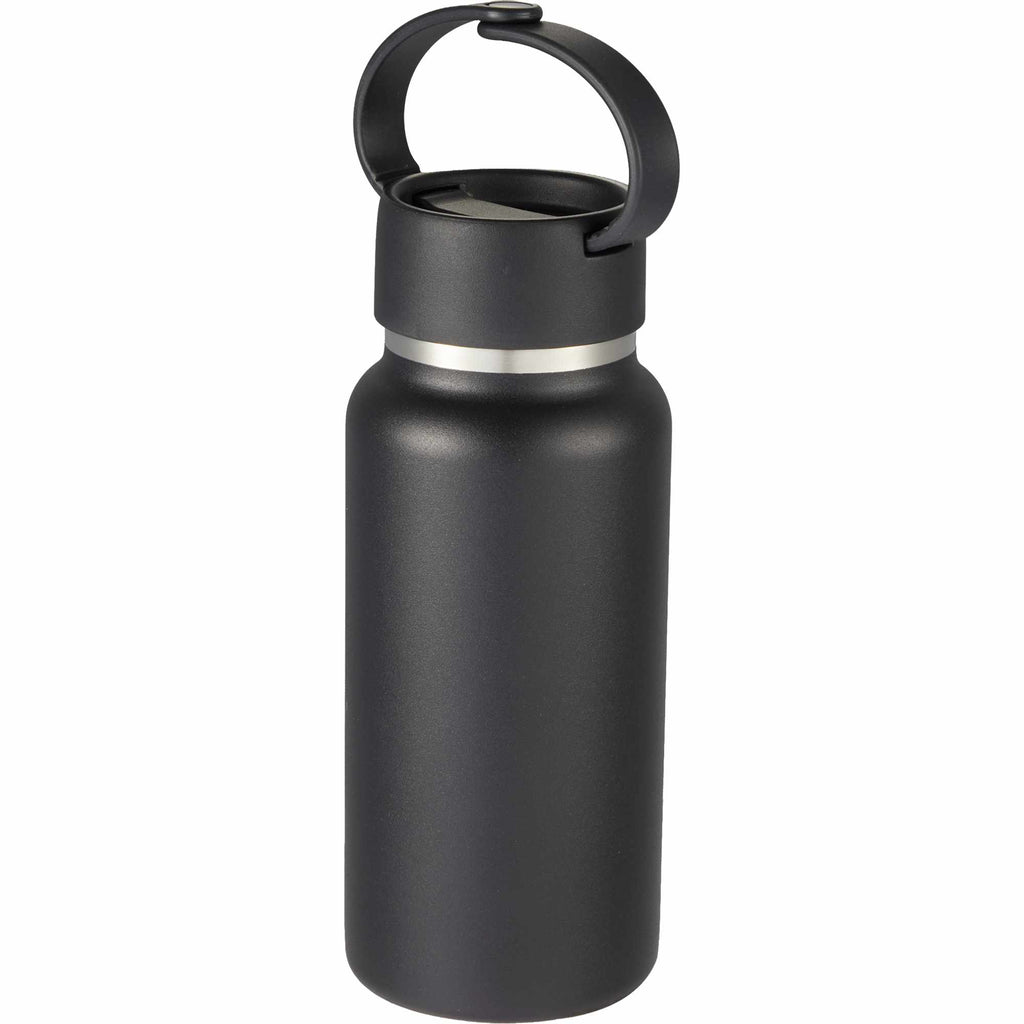 Mini Thor Insulated Bottle with Clip Handle, 8 oz - Black - Left Angle