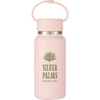 Mini Thor Insulated Bottle with Clip Handle, 8 oz - Pink - Front