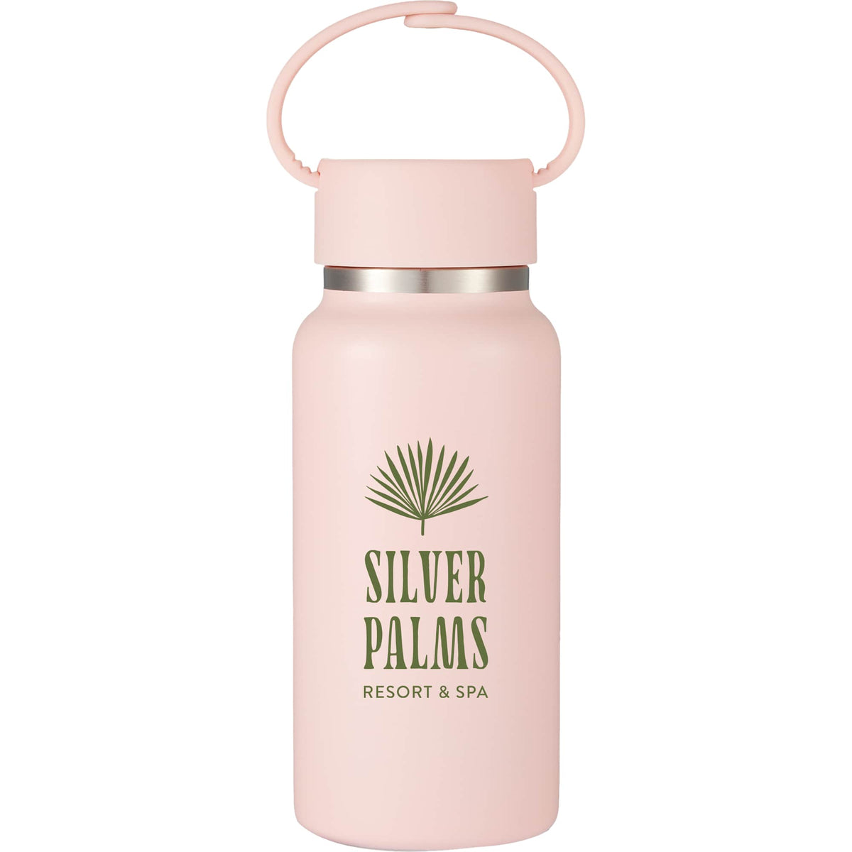 Mini Thor Insulated Bottle with Clip Handle, 8 oz - Pink - Front