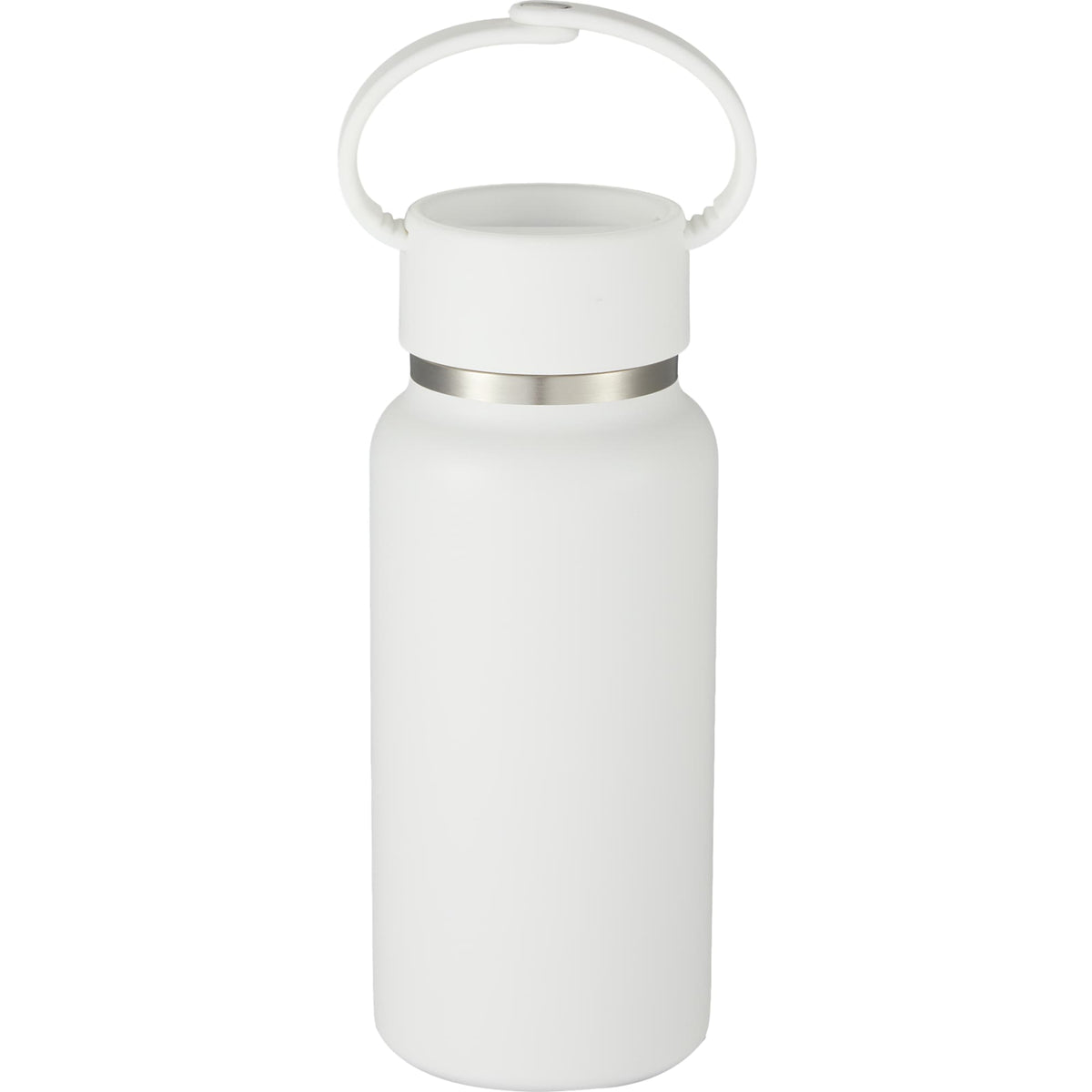 Mini Thor Insulated Bottle with Clip Handle, 8 oz - White - Back