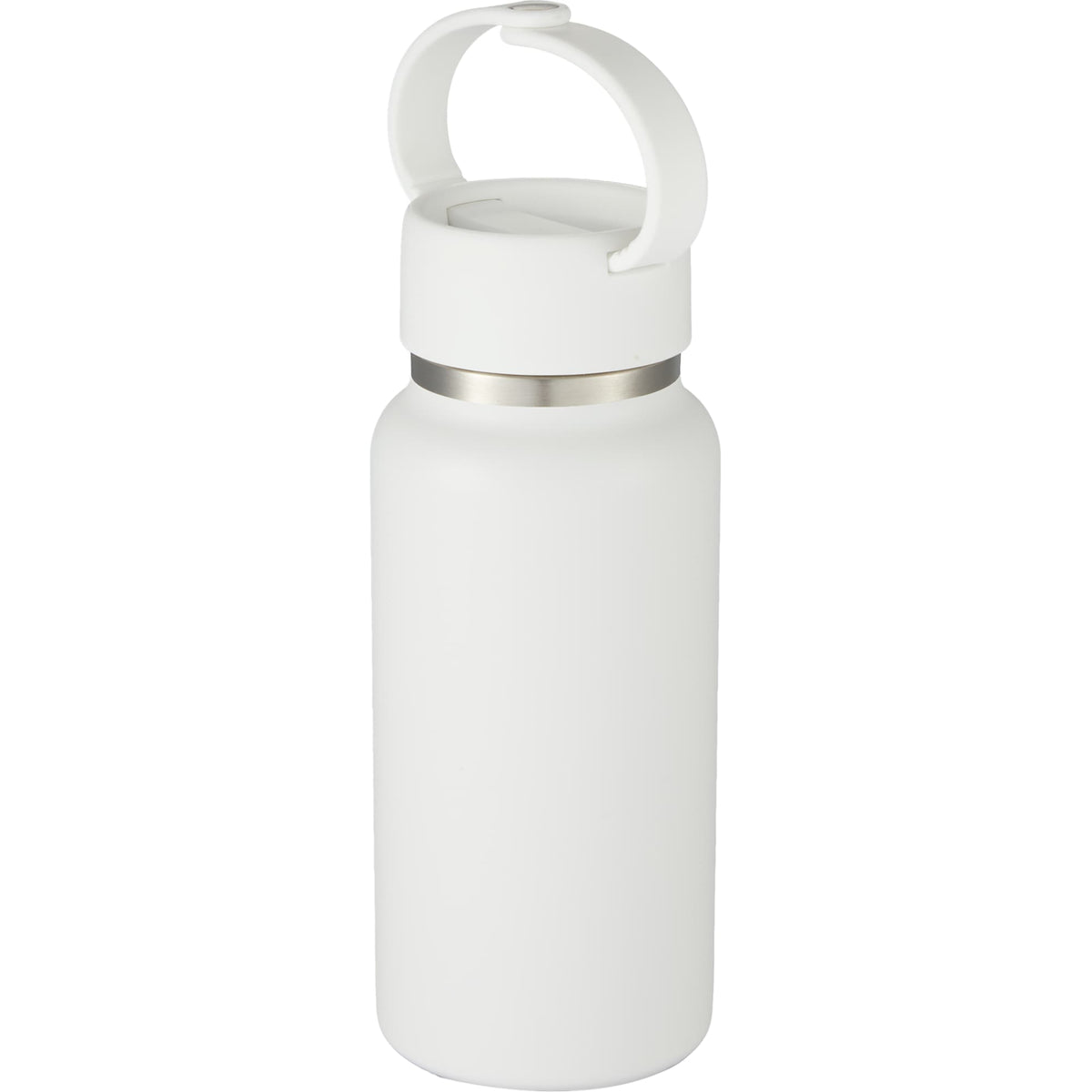 Mini Thor Insulated Bottle with Clip Handle, 8 oz - White - Left Angle