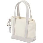 Mini Tote Bag Charm in Recycled Polyester Laser Engraving - Gray - Left Angle