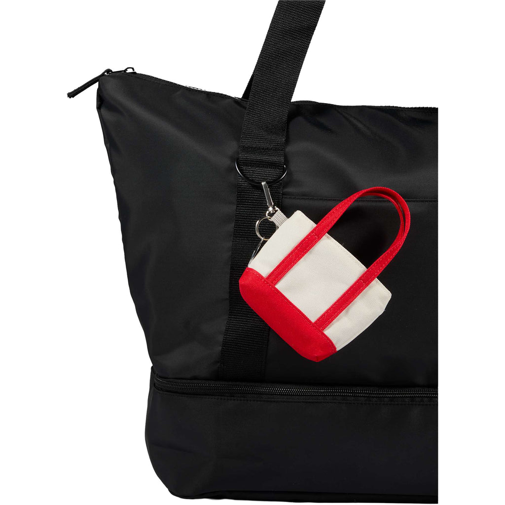 Mini Tote Bag Charm in Recycled Polyester Laser Engraving - RED - Alternate