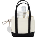 Mini Tote Bag Charm in Recycled Polyester Transfer - Black - Propped