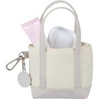 Mini Tote Bag Charm in Recycled Polyester Transfer - Gray - Propped