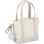 Mini Tote Bag Charm in Recycled Polyester Transfer - Gray - Right Angle