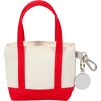 Mini Tote Bag Charm in Recycled Polyester Transfer - RED - Back