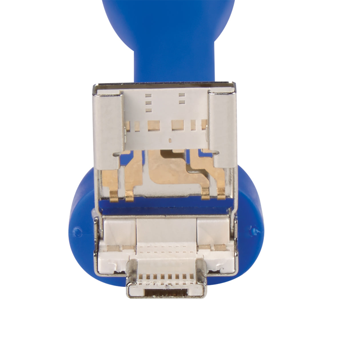 Mini USB Fan with a Three-Way Connector - Blue - Microusb