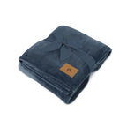 Mink Ever Soft Throw Blanket in Recycled Polyester Laser Engraving - Vintage Indigo - View 1
