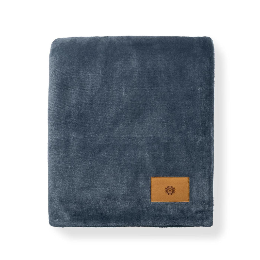 Mink Ever Soft Throw Blanket in Recycled Polyester Laser Engraving - Vintage Indigo - View 2