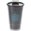Mipsy Clear Double-Wall Tumbler in Recycled Plastic, 16 oz Full Color - Black - Front