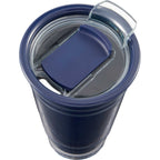 Mipsy Clear Double-Wall Tumbler in Recycled Plastic, 16 oz - Navy - Detail 2