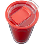 Mipsy Clear Double-Wall Tumbler in Recycled Plastic, 16 oz - Red - Detail 2
