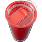Mipsy Clear Double-Wall Tumbler in Recycled Plastic, 16 oz - Red - Detail 3