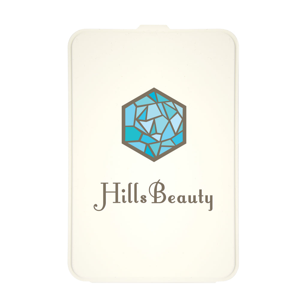 Mirror with an LED Light Full Color - White with Silver - Full Color