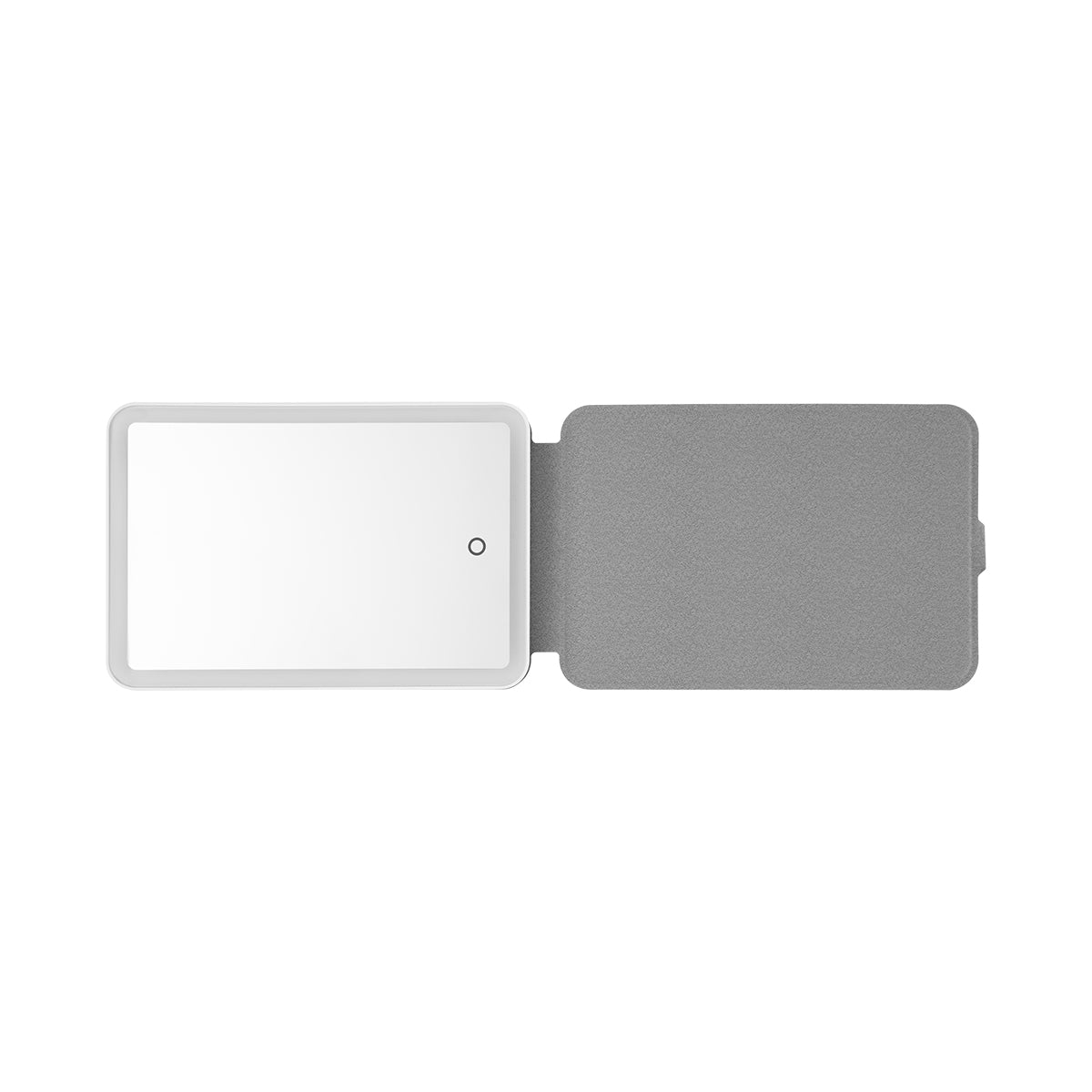 Mirror with an LED Light Full Color - White with Silver - Open