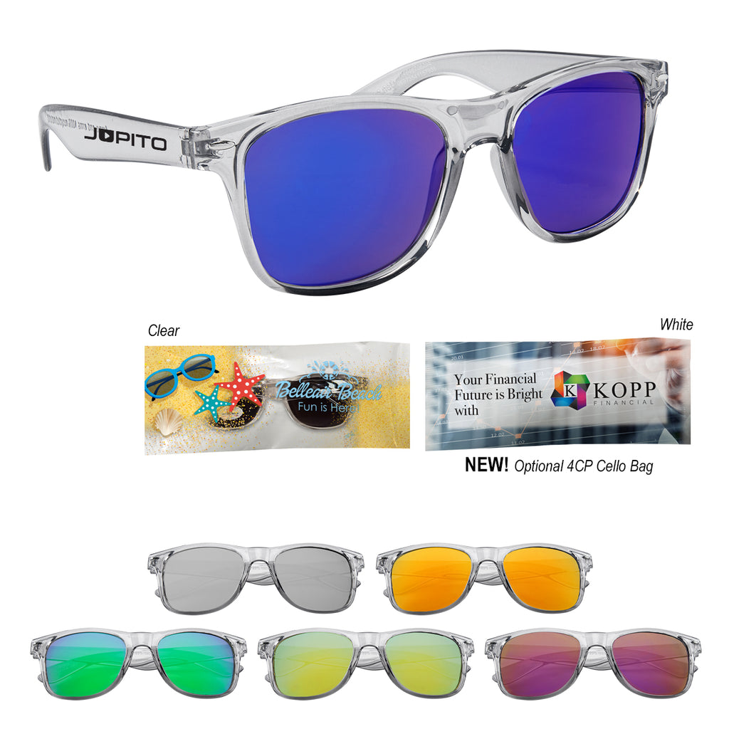 Mirrored Malibu Sunglasses with a Smoked Frame - Mirrored Malibu Sunglasses With Smoked Frame