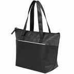 Mist Recycled Non-Woven Tote Cooler for 9 Cans Embroidery - Black - Left Angle