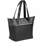 Mist Recycled Non-Woven Tote Cooler for 9 Cans Embroidery - Black - Right Angle