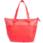 Mist Recycled Non-Woven Tote Cooler for 9 Cans Embroidery - Red - Back
