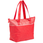 Mist Recycled Non-Woven Tote Cooler for 9 Cans Full Color - Red - Right Angle