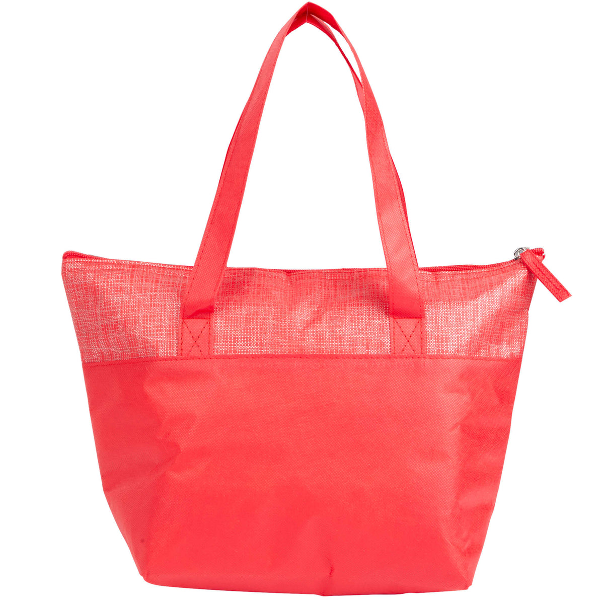 Mist Recycled Non-Woven Tote Cooler for 9 Cans - Red - Back