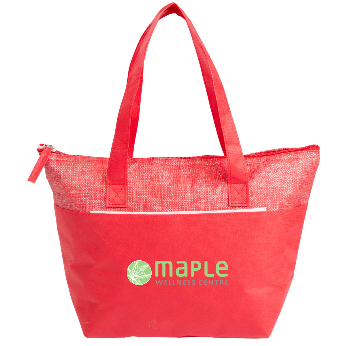Mist Recycled Non-Woven Tote Cooler for 9 Cans - Red - Front