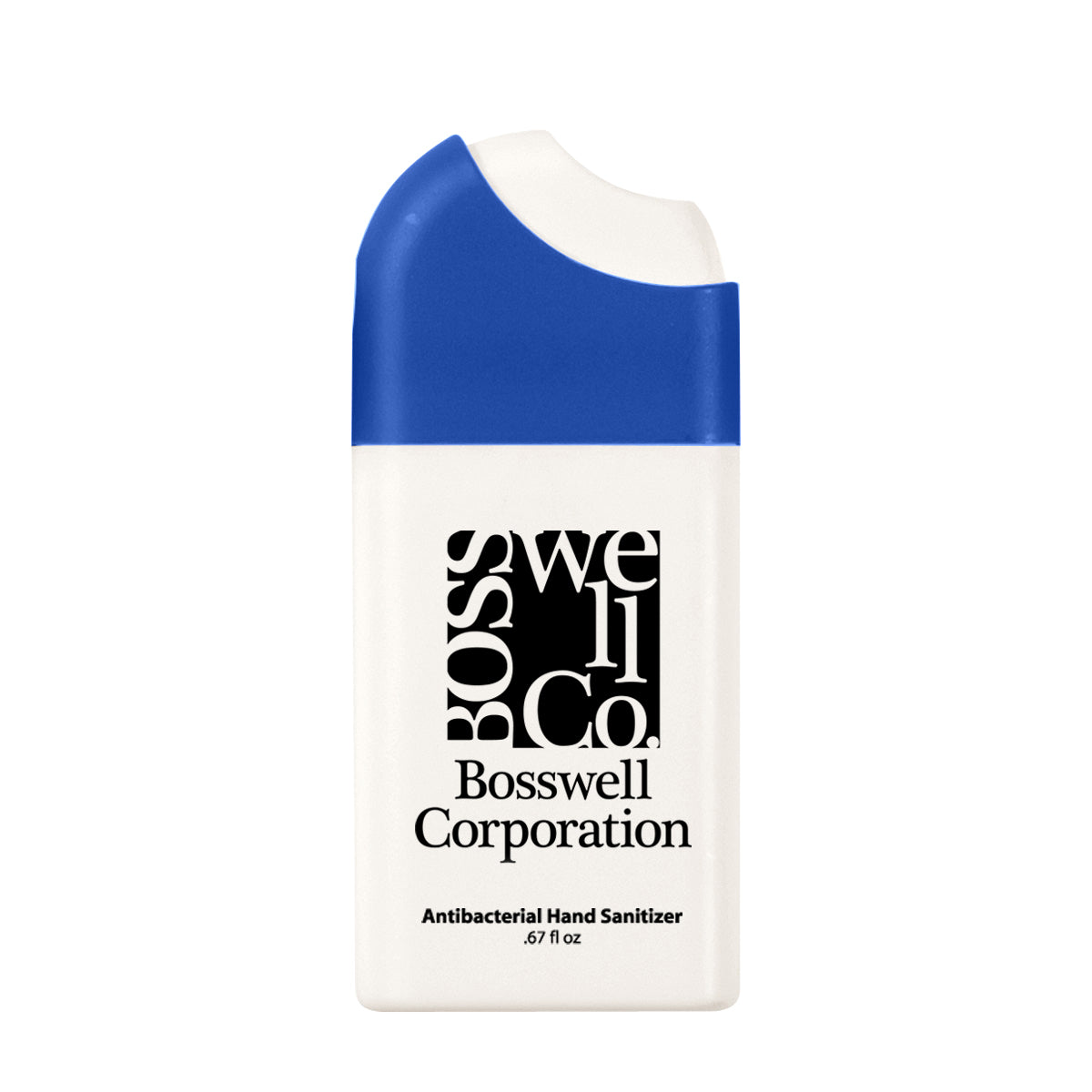 Misting Hand Sanitizer Spray, 0.67 oz - White with Blue - Pad Print