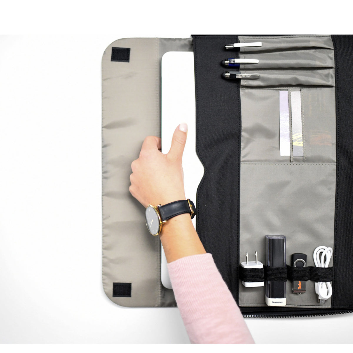 Mobile Office Commuter Sleeve for 15 Inch Laptops - Black - View 6